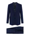 Emporio Armani Single-breasted Virgin Wool Suit In Black