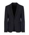 Emporio Armani Single-breasted Wool Blazer In Black