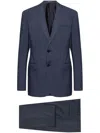 Emporio Armani M Line Man Suit Navy Size 40 Virgin Wool In Blue