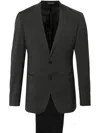 Emporio Armani Single-breasted Wool Suit Notched Lapels In Gray