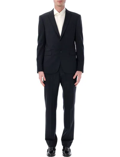 Emporio Armani Single-breasted Wool Suit In Black