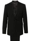 Emporio Armani Long-sleeved Suit Coat In Black