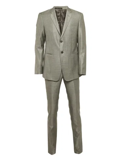 Pre-owned Emporio Armani Single-breasted Wool Suit In Gray