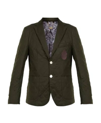 Emporio Armani Single-breasted Wool Suit Jacket In Black