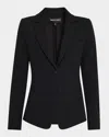 Emporio Armani Single-button Stretch Jersey Jacket In Black