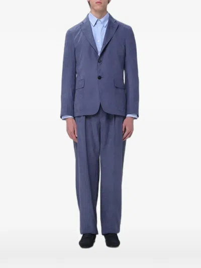 Emporio Armani Single-breasted Blazer In Blue