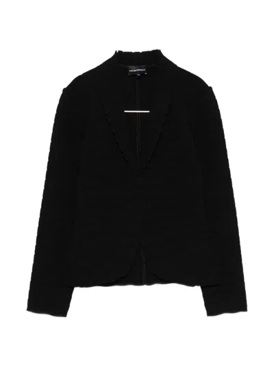 Emporio Armani Single-breasted Blazer Jacket In Black