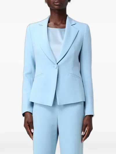 Emporio Armani Single-breasted Jacket In Blue