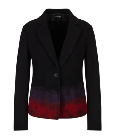 Emporio Armani Single-breasted Suit Jacket In Black