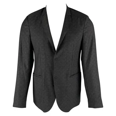 Pre-owned Emporio Armani Size 38 Charcoal Grey Wool Notch Lapel Sport Coat In Gray