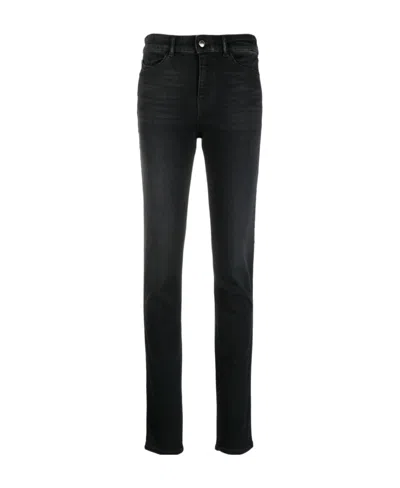 Emporio Armani Skinny-cut Mid-rise Jeans In Black