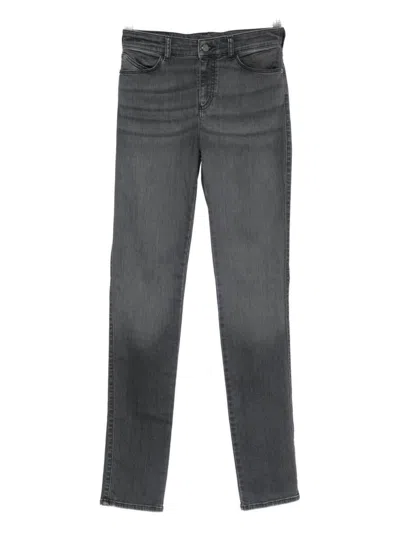 Emporio Armani Skinny Denim Jeans In Gray