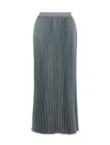 Emporio Armani Pleated Skirts In Bicolor