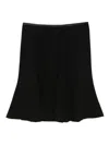 Emporio Armani Black Flared Hem Skirt In Black