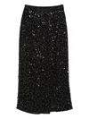 Emporio Armani Sequin-embellished Midi Skirt In Black