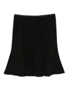 Emporio Armani Black Flared Hem Skirt In Black