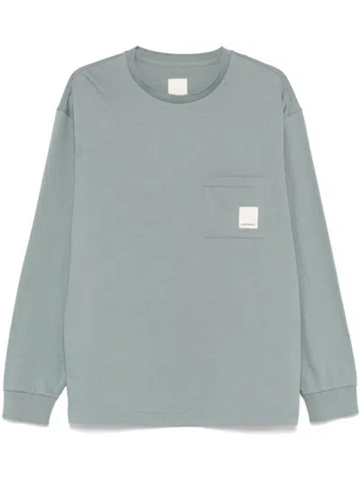 Emporio Armani Sky Blue Logo Organic Cotton T-shirt In Multicolor