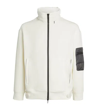 Emporio Armani Sleeve-pocket Hoodie In White