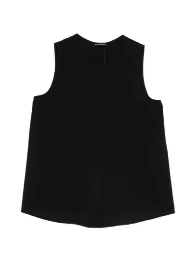 Emporio Armani Sleeveless Blouse In Black