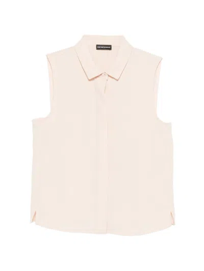 Emporio Armani Sleeveless Blouse In Neutral
