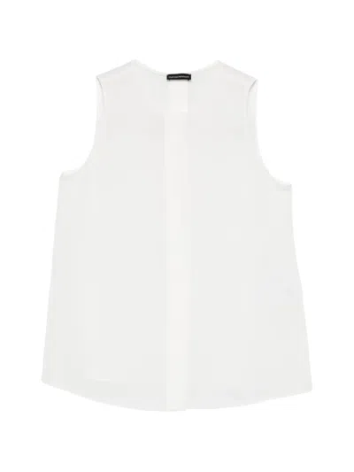 Emporio Armani Sleeveless Blouse In White