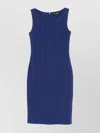 Emporio Armani Sleeveless Cotton Dress Boat Neck