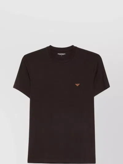 Emporio Armani Sleeveless Crew Neck T-shirt In Brown