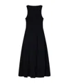 Emporio Armani Robe Sans Manche Avec Plis En Cady Technique In Black