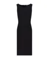 Emporio Armani Cotton Short Dress In Black