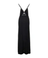 Emporio Armani Logo Cut-out Maxi Beach Dress In Black