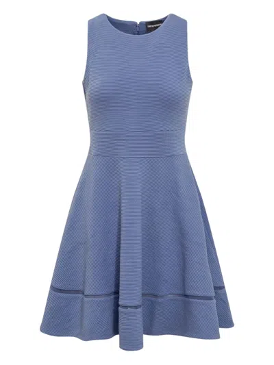 Emporio Armani Sleeveless Dress In Blue