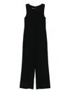 Emporio Armani Sleeveless Long Jumpsuit In Black