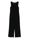Emporio Armani Sleeveless Long Jumpsuit In Black