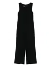 Emporio Armani Sleeveless Long Jumpsuit In Black