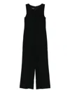 Emporio Armani Sleeveless Long Jumpsuit In Black