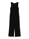 Emporio Armani Sleeveless Long Jumpsuit In Black