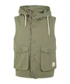 Emporio Armani Drawstring Ripstop Hooded Jacket In Gray