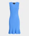Emporio Armani Stretch Milano Body-con Dress In Cornflower