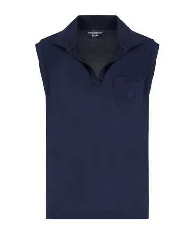 EMPORIO ARMANI LOGO-EMBROIDERED VEST