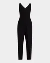Emporio Armani Sleeveless Full Length Jumpsuit In Black