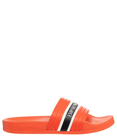Emporio Armani Slides In Orange