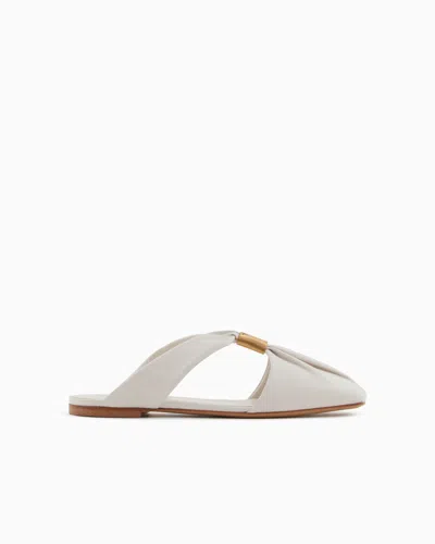 Emporio Armani Slides In White