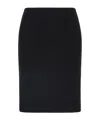 Emporio Armani Slightly Stretch Short Skirt In Black