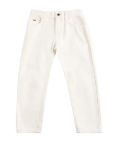 Emporio Armani Slim Cotton Denim Jeans In White