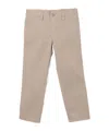 Emporio Armani Slim-cut Chino Trousers In Nude