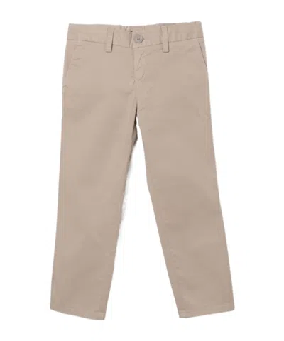 Emporio Armani Slim-cut Chino Trousers In Nude