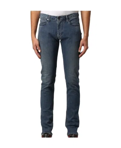 Emporio Armani Slim-cut Denim Jeans In Black