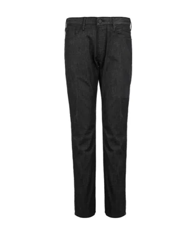 Emporio Armani Slim-cut Jeans In Black