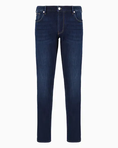 Emporio Armani Slim-fit Denim Jeans In Blue