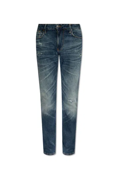 Emporio Armani Slim Fit Jeans In Blue